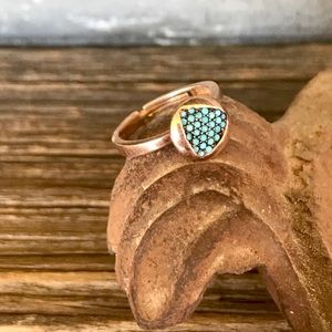 Turquoise & Rose Gold Ring